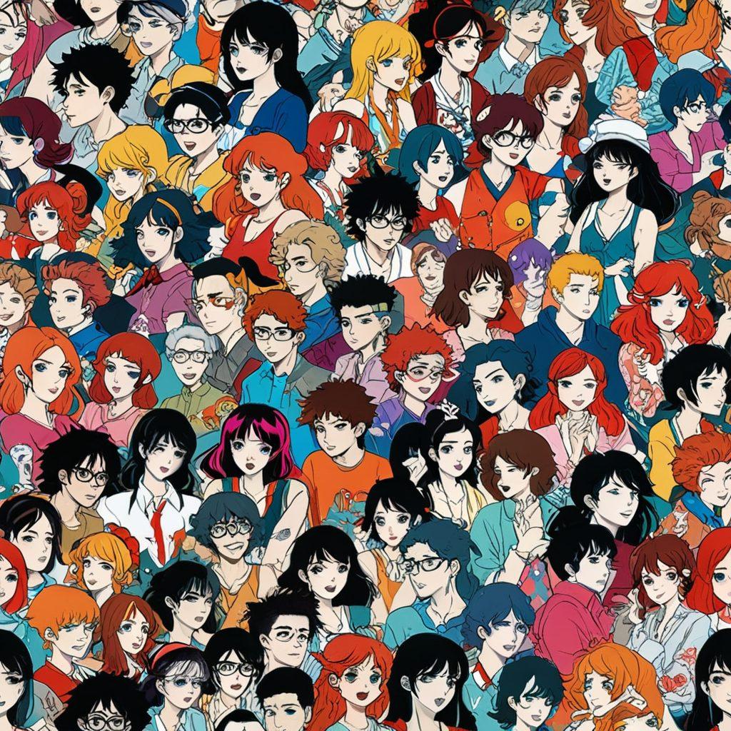 A vibrant and colorful collage showcasing the evolution of adult animation, featuring iconic manga-style art on one side transitioning into modern virtual hentai designs on the other. Include elements like characters expressing varied emotions, digital screens, and playful backgrounds representing different genres. Highlight the contrast between traditional hand-drawn and sleek digital aesthetics. Use bright, eye-catching colors to attract attention. super-realistic. vibrant colors. dynamic composition.
